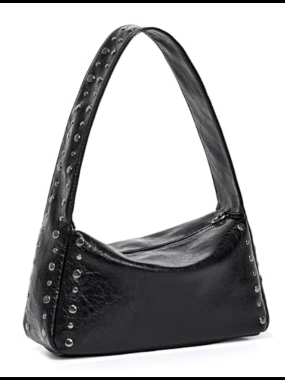 Studded Shoulder Bag Small Vegan Faux Leather Crossbody Purse